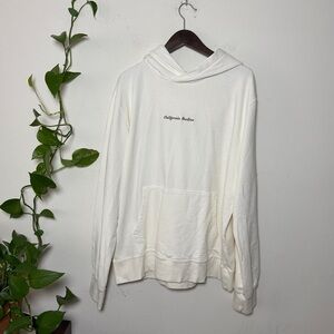 California Incline French Terry Cream Logo Sweatshirt - XL New